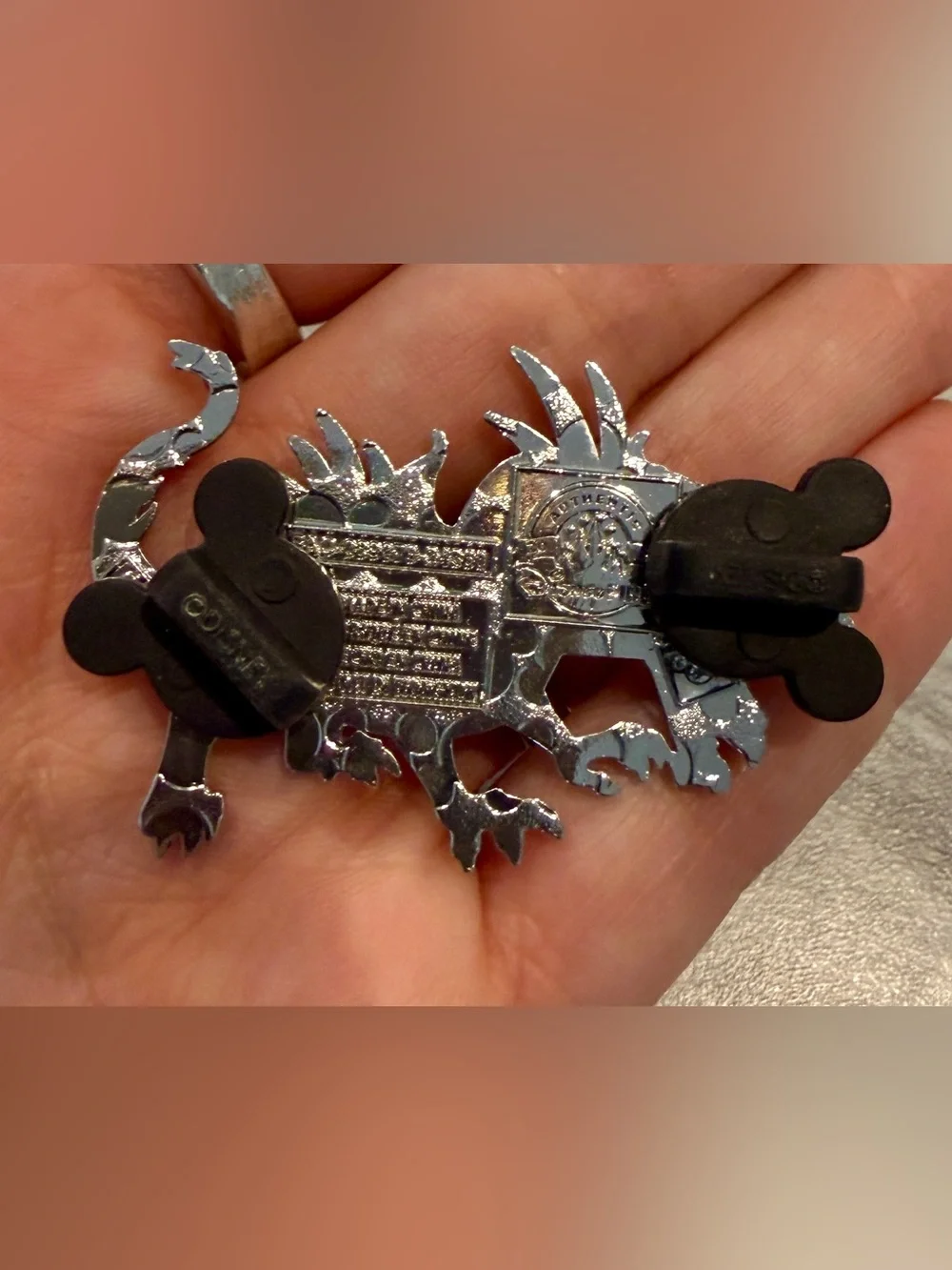 T1 Disney Parks Maleficent Sculpted Metallic 2024 Open Edition Pin Chipped paint